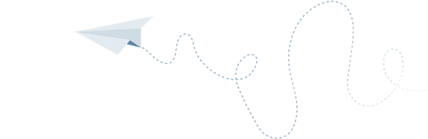 Illustration of paper plane flying left