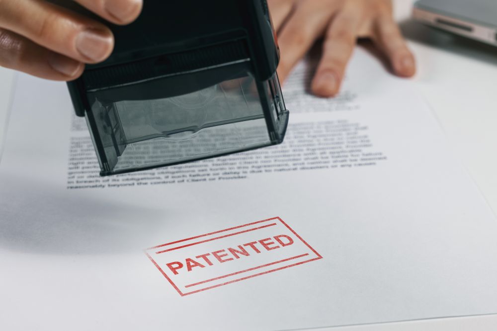 Paper Stamped With The Word Patented